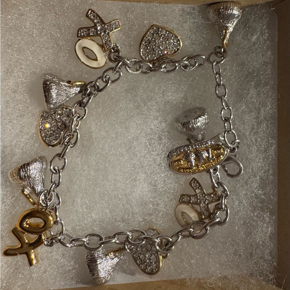 Silver and Gold Charm Bracelet